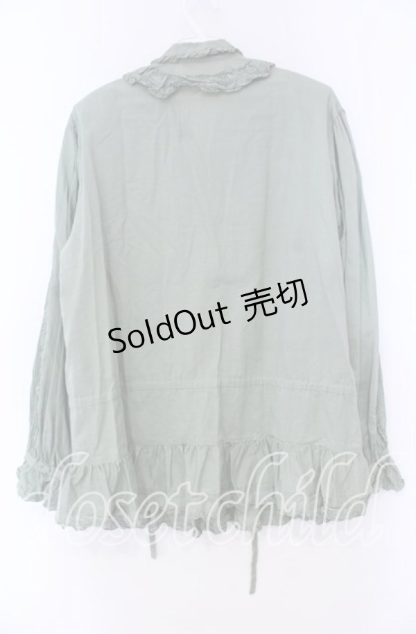 画像4: PINK HOUSE / タックピコフリルブラウス  グリーン O-25-11-15-082-LO-BL-IG-OS (4)