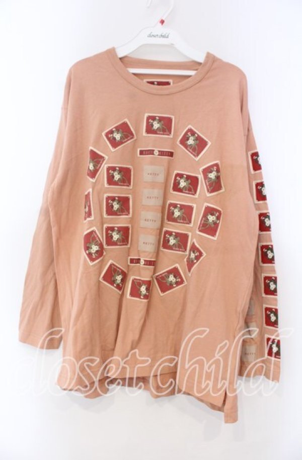 画像1: KETTY / パッチカットソー  ピンク O-25-11-15-084-EL-TO-IG-ZI (1)