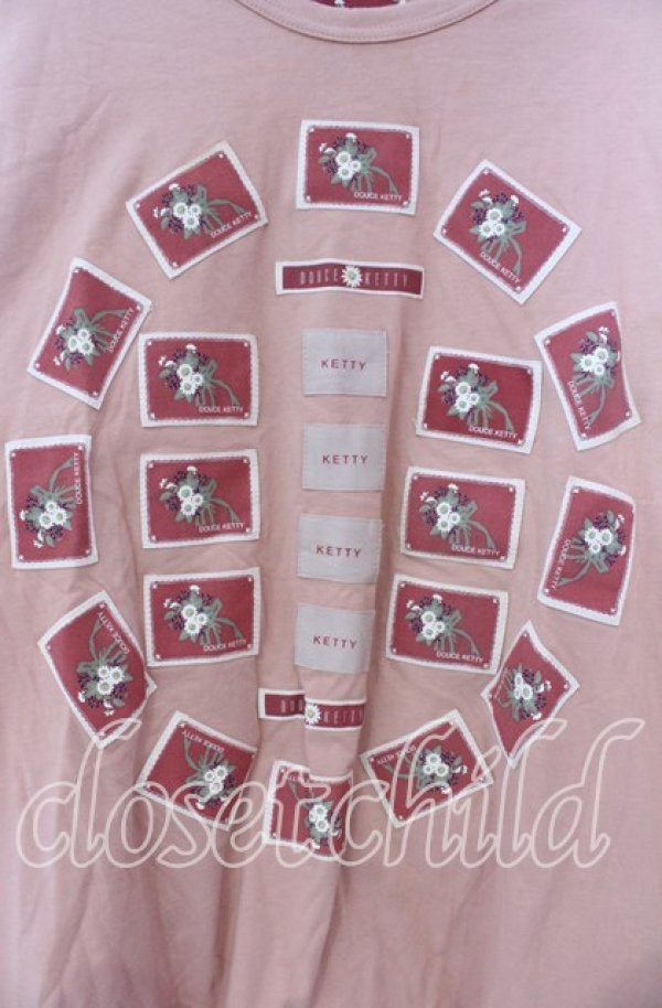 画像2: KETTY / パッチカットソー  ピンク O-25-11-15-084-EL-TO-IG-ZI (2)