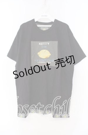 画像: KETTY / レモン刺繍Tシャツ  クロ O-25-11-15-087-EL-TO-IG-OS