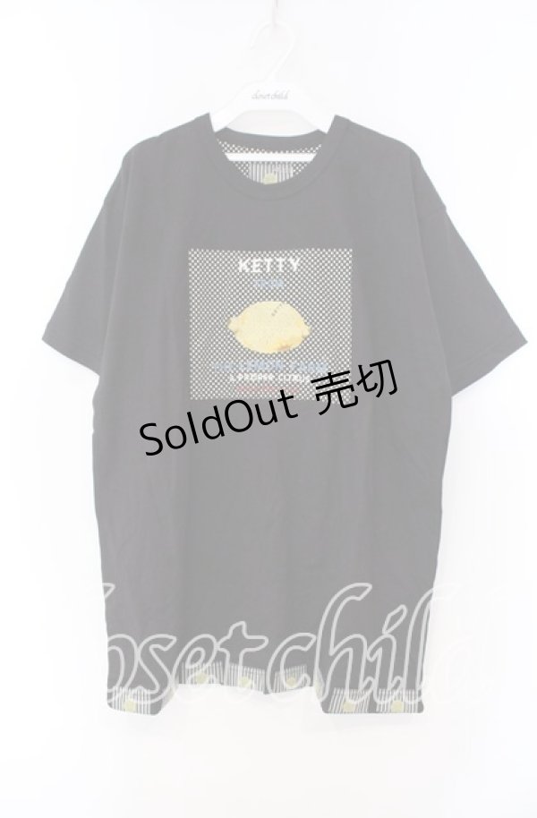 画像1: KETTY / レモン刺繍Tシャツ  クロ O-25-11-15-087-EL-TO-IG-OS (1)