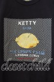 画像2: KETTY / レモン刺繍Tシャツ  クロ O-25-11-15-087-EL-TO-IG-OS (2)