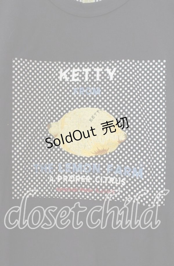 画像2: KETTY / レモン刺繍Tシャツ  クロ O-25-11-15-087-EL-TO-IG-OS (2)
