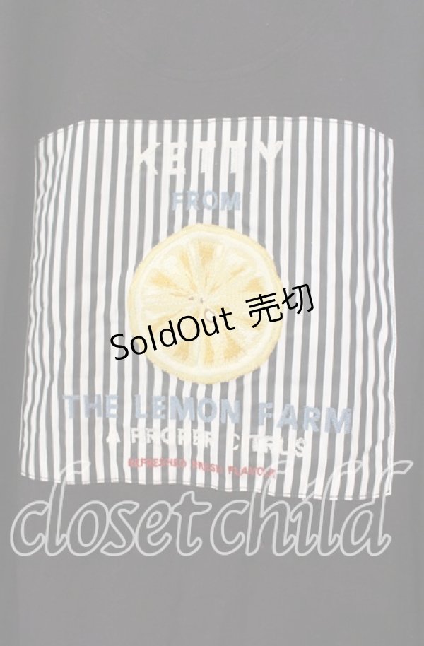 画像4: KETTY / レモン刺繍Tシャツ  クロ O-25-11-15-087-EL-TO-IG-OS (4)