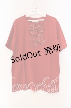 画像: pa.se.ri. / ドットリボンTシャツ  アカ O-25-11-15-089-LO-TO-IG-OS