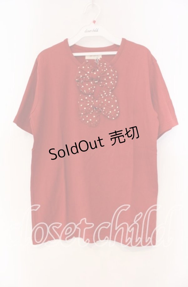 画像1: pa.se.ri. / ドットリボンTシャツ  アカ O-25-11-15-089-LO-TO-IG-OS (1)