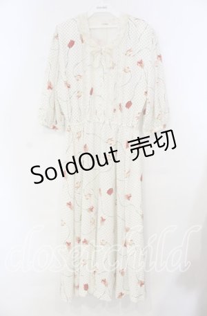 画像: INGEBORG / ドットチューリップワンピース  アイボリー O-25-11-15-090-LO-OP-IG-OS