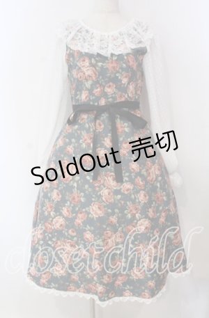 画像: marcHenTica / ウィロリア・ローズワンピース  ダークグレー（白袖）（公式色展開） O-25-11-15-018-LO-OP-IG-OS