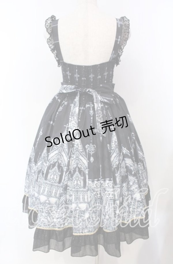 画像5: BIG GOOSE / お城イラスト柄ジャンパースカート  クロ O-25-11-15-019-LO-OP-IG-OS (5)