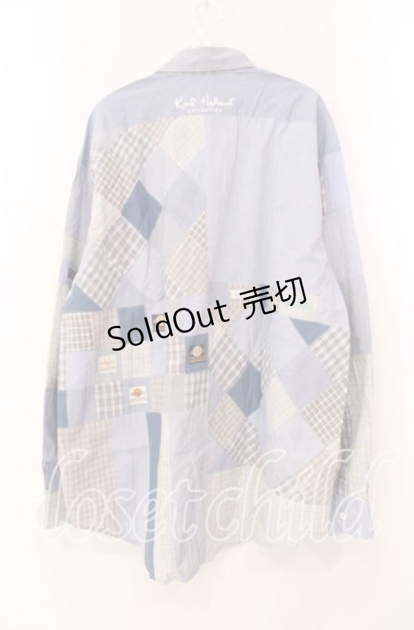 画像3: Karl Helmut / チェックパッチワークシャツ  サックス O-25-11-17-036-EL-TO-IG-OS (3)