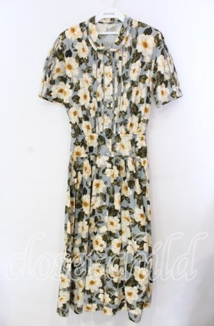 画像: INGEBORG / いぬばらプリントワンピース  ブルー O-25-11-17-037-LO-OP-IG-OS