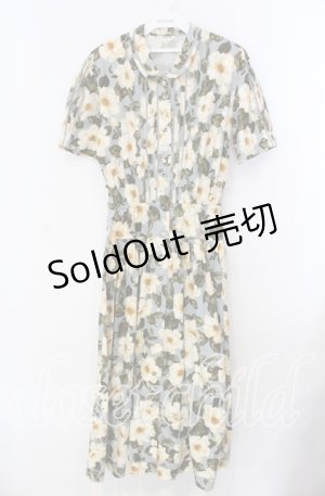 画像: INGEBORG / いぬばらプリントワンピース  ブルー O-25-11-17-037-LO-OP-IG-OS