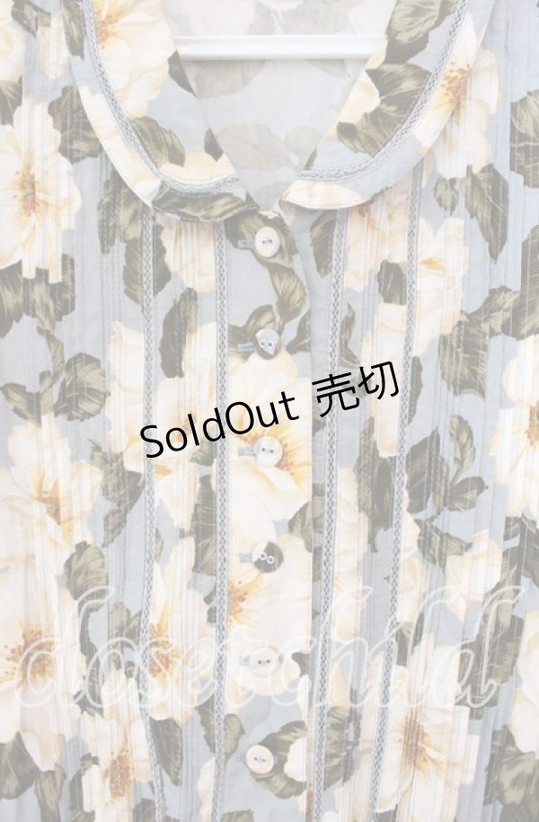 画像2: INGEBORG / いぬばらプリントワンピース  ブルー O-25-11-17-037-LO-OP-IG-OS (2)