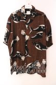 画像1: Karl Helmut / くじら柄シャツ  ブラウン O-25-11-17-041-EL-BL-IG-OS (1)