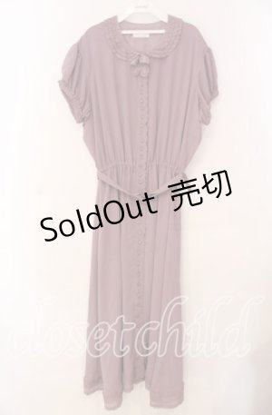 画像: INGEBORG / チュールレース襟ワンピース【お直し有り】  パープル O-25-11-17-047-LO-OP-IG-ZT372