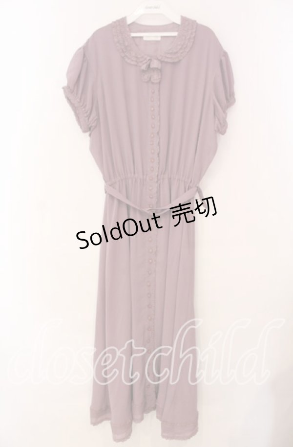 画像1: INGEBORG / チュールレース襟ワンピース【お直し有り】  パープル O-25-11-17-047-LO-OP-IG-ZT372 (1)