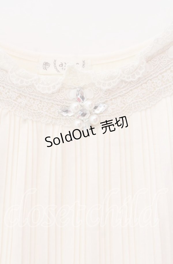 画像2: axes femme / カットプリーツキャミチュニ  アイボリー O-25-11-17-050-AX-OP-IG-OS (2)