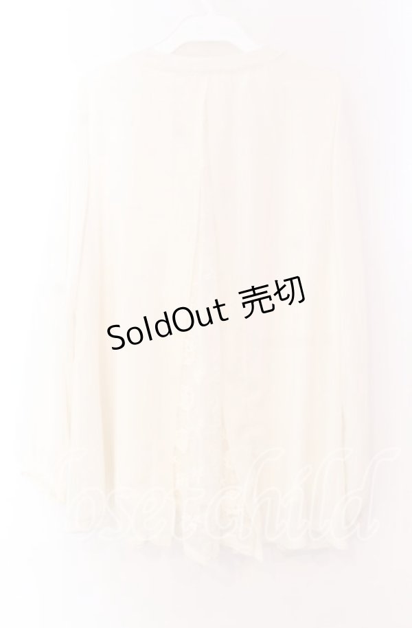 画像3: axes femme / フラワー刺繍ボウタイブラウス  オフ O-25-11-17-053-AX-BL-IG-OS (3)