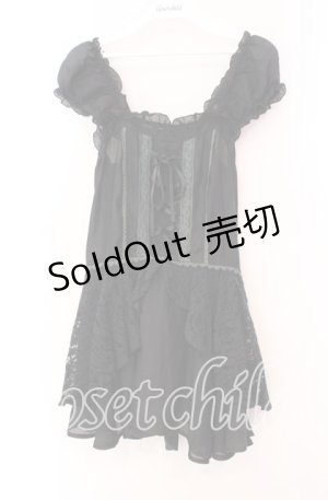 画像: axes femme / ビスチェ風ノースリブラウス  クロ O-25-11-17-055-AX-TO-IG-OS