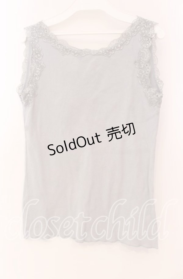 画像2: axes femme / ギャザーコットンタンク  グレー O-25-11-17-057-AX-TO-IG-OS (2)