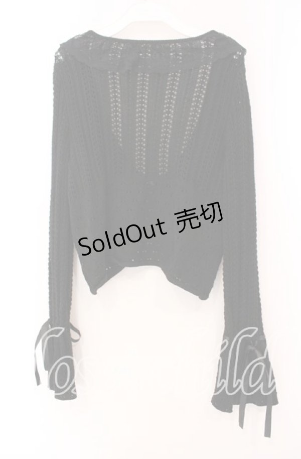 画像3: axes femme / ショート丈ニットボレロ  クロ O-25-11-17-058-AX-TO-IG-OS (3)