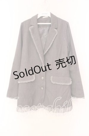 画像: axes femme / マニッシュロングジャケット  グレー O-25-11-17-060-AX-JA-IG-OS