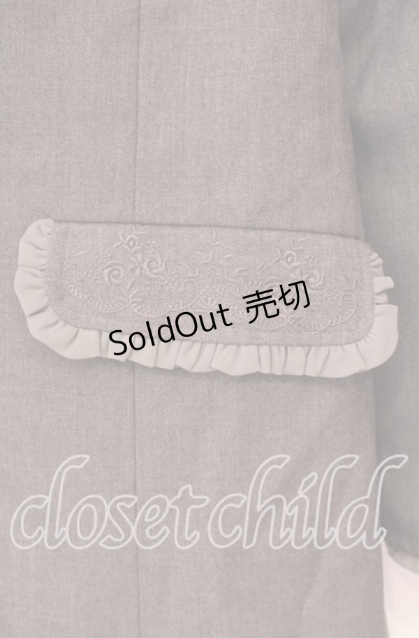 画像2: axes femme / マニッシュロングジャケット  グレー O-25-11-17-060-AX-JA-IG-OS (2)