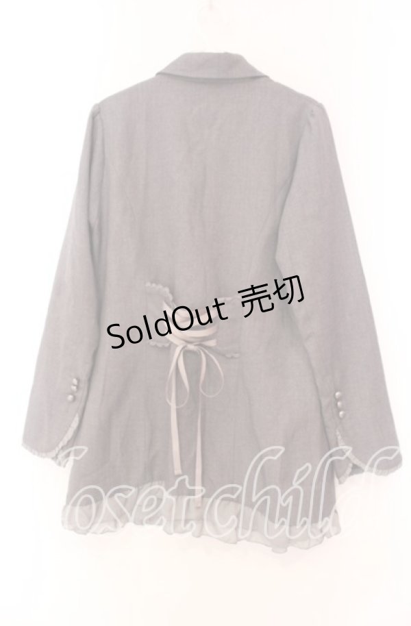 画像3: axes femme / マニッシュロングジャケット  グレー O-25-11-17-060-AX-JA-IG-OS (3)