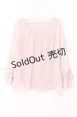 画像: axes femme / ベロアキャンディ袖プルオーバー  ピンク O-25-11-17-061-AX-TO-IG-OS