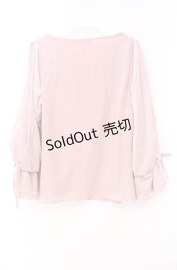 画像3: axes femme / ベロアキャンディ袖プルオーバー  ピンク O-25-11-17-061-AX-TO-IG-OS (3)