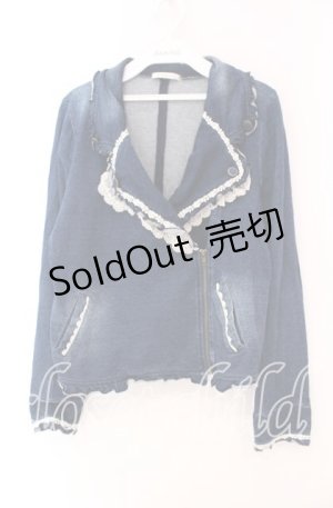 画像: axes femme / デニム風ライダースジャケット  インディゴ O-25-11-17-062-AX-JA-IG-OS