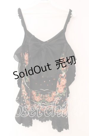 画像: axes femme / ローズフレームキャミトップス  クロ O-25-11-17-063-AX-TO-IG-OS