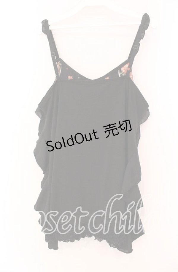 画像3: axes femme / ローズフレームキャミトップス  クロ O-25-11-17-063-AX-TO-IG-OS (3)