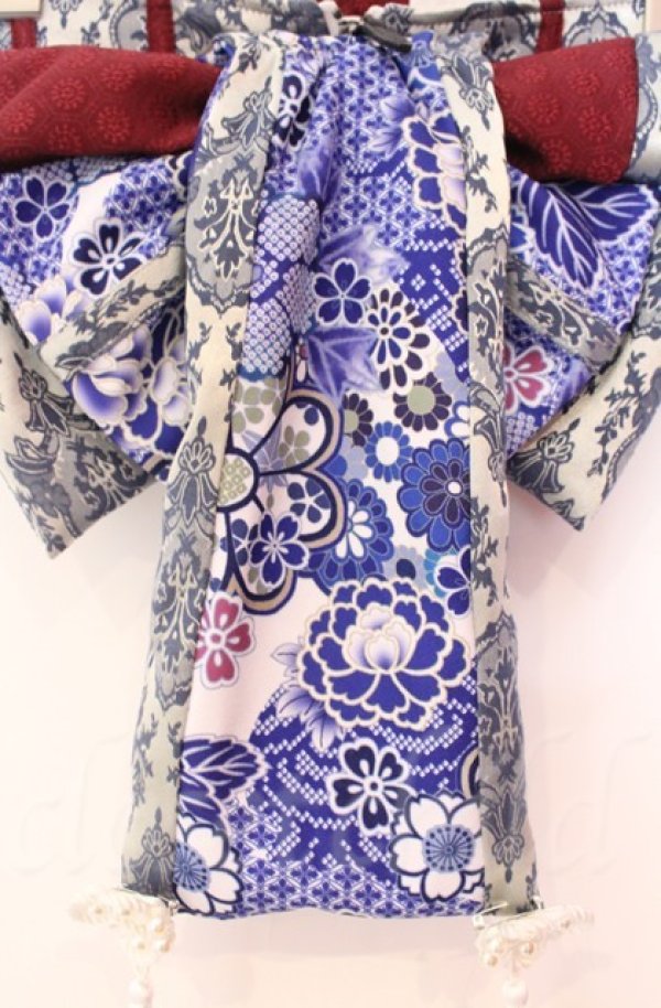 画像2: Qutie Frash / 花魁帯コルセット  ブルー O-25-11-17-1005-QU-TO-OW-OS (2)