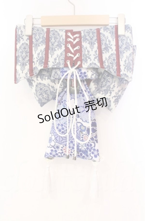 Qutie Frash / 花魁帯コルセット ブルー O-25-11-17-1005-QU-TO-OW