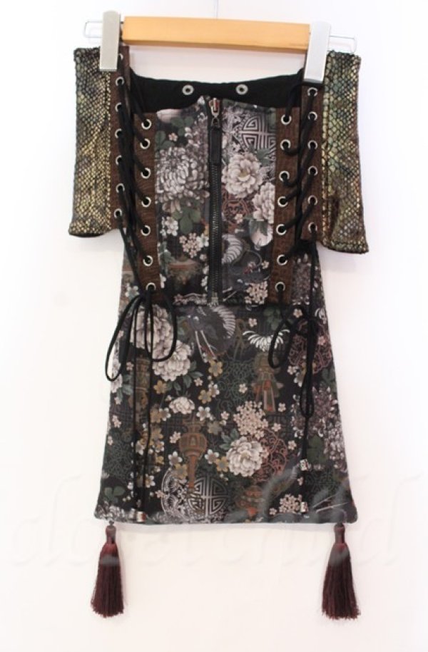 画像4: Qutie Frash / 花魁帯コルセット  ブラウン O-25-11-17-1008-QU-TO-IG-ZT221 (4)