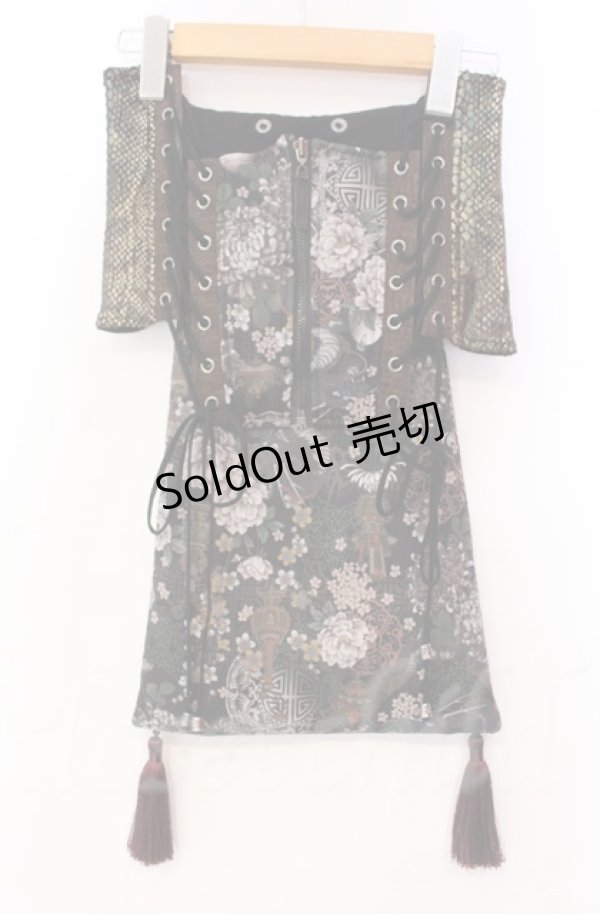 画像4: Qutie Frash / 花魁帯コルセット  ブラウン O-25-11-17-1008-QU-TO-IG-ZT221 (4)