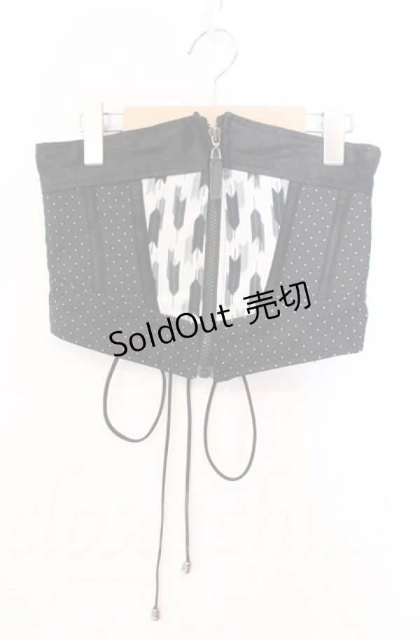 画像1: Qutie Frash / 矢絣コルセット  ブラック O-25-11-17-1009-QU-TO-IG-ZT222 (1)