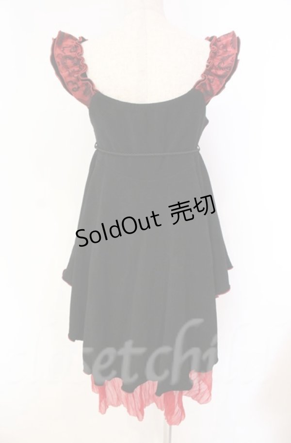 画像5: Qutie Frash / DSサテン切り替えベビードール【旧タグ】  ブラック×レッド O-25-11-17-1011-QU-OP-IG-ZT213 (5)