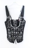 画像1: Qutie Frash / ジャガードコルセットベスト  ブラック×シルバー O-25-11-17-1013-QU-TO-IG-ZT222 (1)