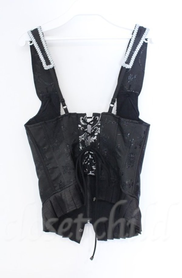 画像5: Qutie Frash / ジャガードコルセットベスト  ブラック×シルバー O-25-11-17-1013-QU-TO-IG-ZT222 (5)