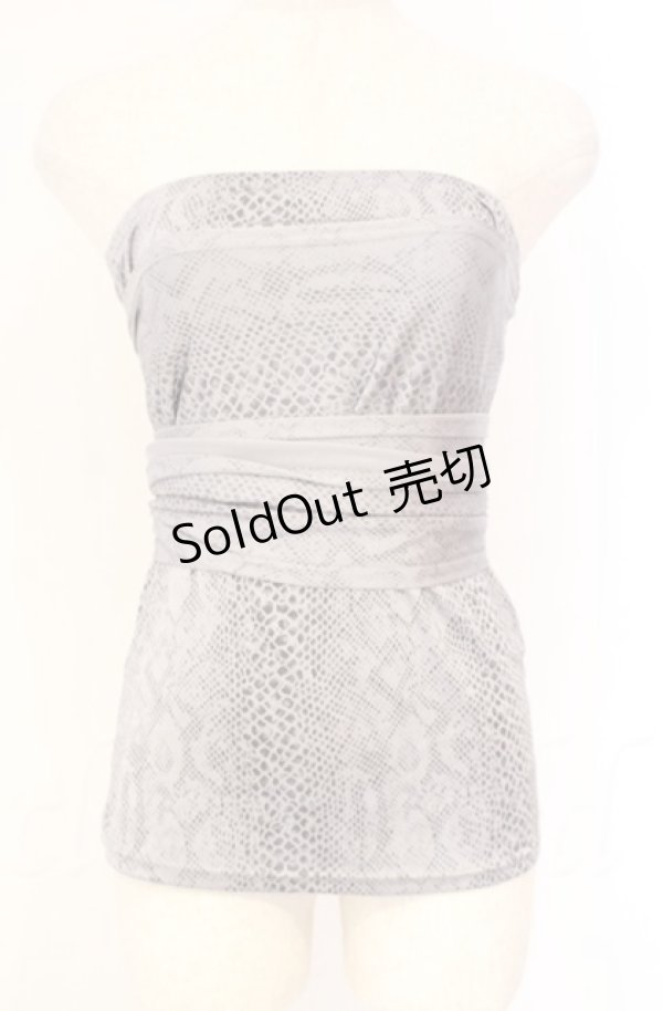 画像1: 【SALE】Qutie Frash / パイソンサラシトップス  グレー O-25-11-17-1014-QU-TO-IG-ZT095 (1)