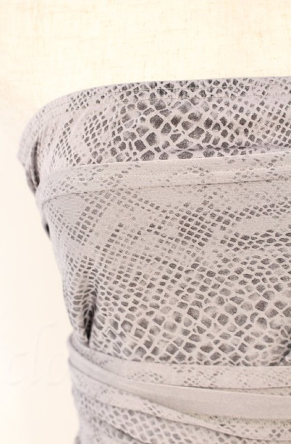 画像2: Qutie Frash / パイソンサラシトップス  グレー O-25-11-17-1014-QU-TO-IG-ZT095 (2)