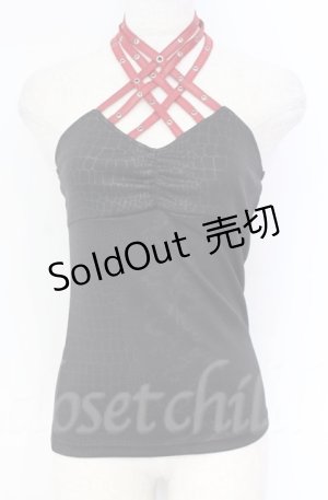 画像: Qutie Frash / クロスキャミ【旧タグ】  ブラック×レッド O-25-11-17-1015-QU-TO-IG-OS