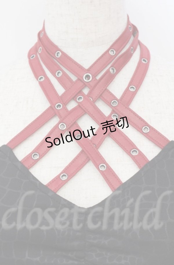 画像2: Qutie Frash / クロスキャミ【旧タグ】  ブラック×レッド O-25-11-17-1015-QU-TO-IG-OS (2)