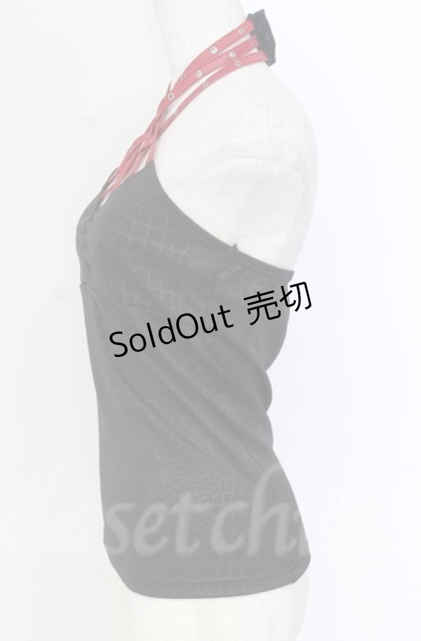 画像3: Qutie Frash / クロスキャミ【旧タグ】  ブラック×レッド O-25-11-17-1015-QU-TO-IG-OS (3)