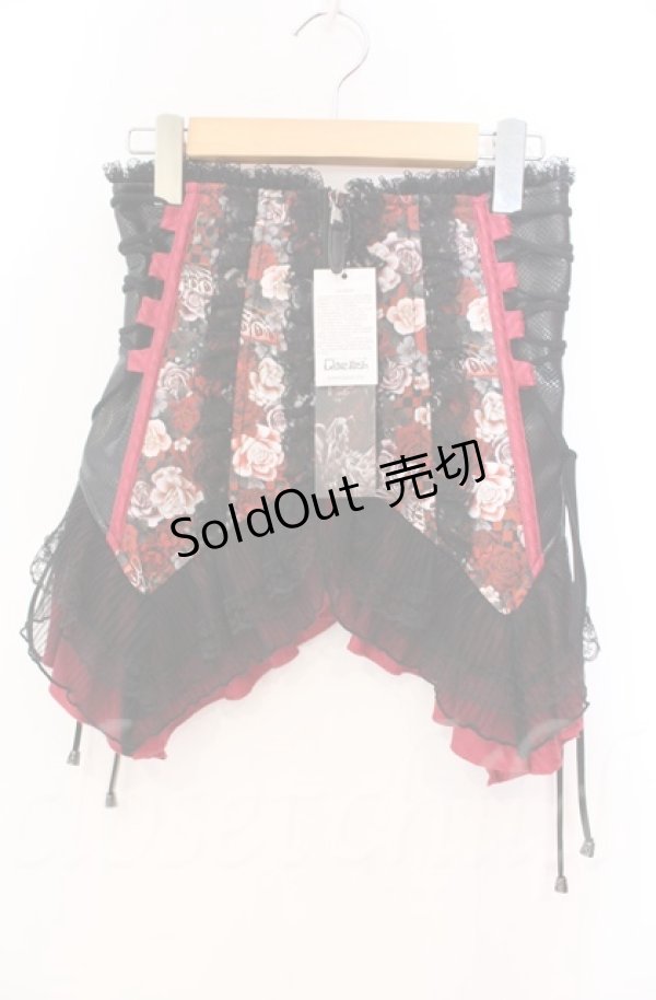 画像1: Qutie Frash / 和柄コルセット  レッド O-25-11-17-1003-QU-TO-OW-ZT213 (1)