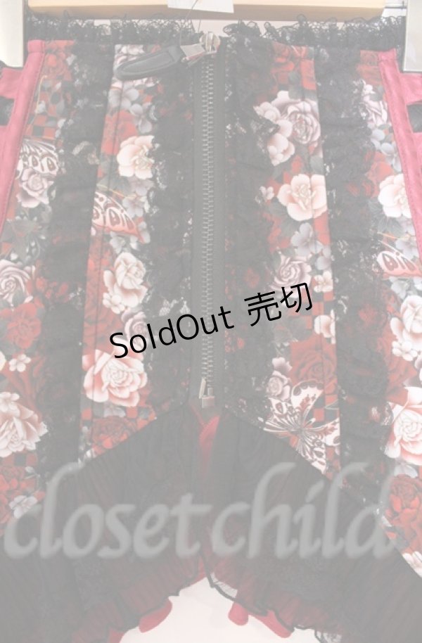 画像2: Qutie Frash / 和柄コルセット  レッド O-25-11-17-1003-QU-TO-OW-ZT213 (2)