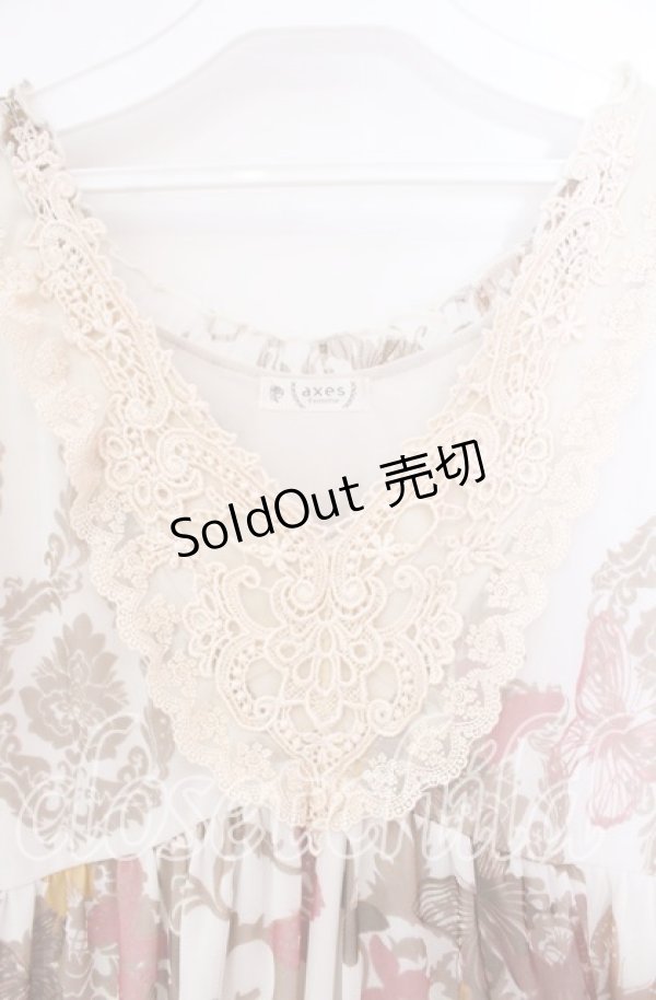 画像2: axes femme / リバイバルチュニック  アイボリー O-25-11-17-065-AX-OP-IG-OS (2)