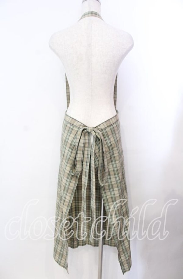 画像3: WONDERFUL WORLD / チェックエプロン  グリーン O-25-11-17-006-LO-ZA-IG-ZI (3)